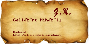 Gellért Mihály névjegykártya